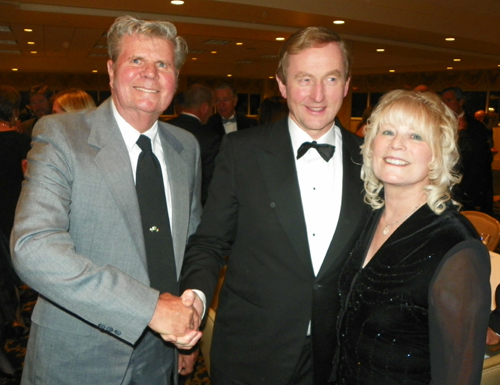 Taoiseach Enda Kenny with Louie and Theresa Ihasz