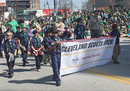 Boy Scouts at Cleveland Saint Patrick's Day Parade