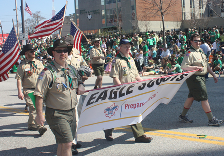 Boy Scouts at Cleveland Saint Patrick's Day Parade