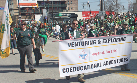 Boy Scouts at Cleveland Saint Patrick's Day Parade