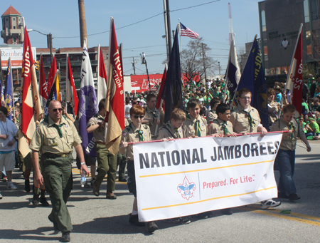 Boy Scouts at Cleveland Saint Patrick's Day Parade