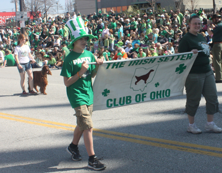 The Irish Setter Club of Ohio at the 2012 Cleveland St. Patrick's Day Parade