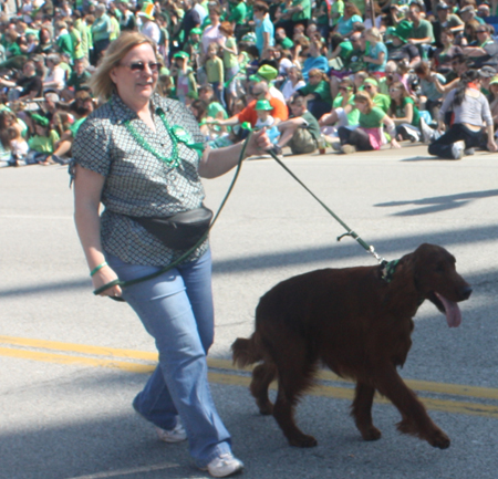 The Irish Setter Club of Ohio at the 2012 Cleveland St. Patrick's Day Parade