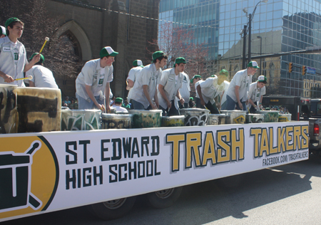 St Edward High School Trash Talkers percussion unit 