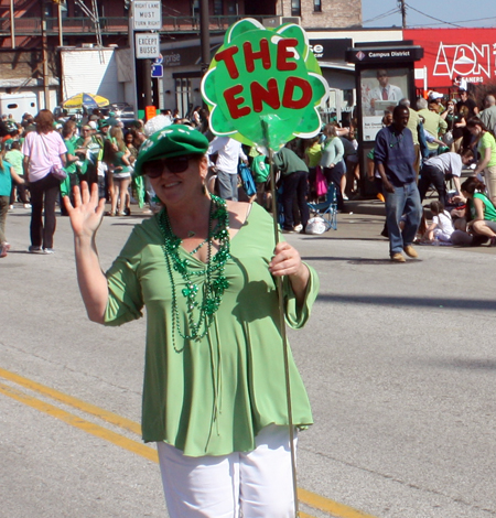 The end of the Cleveland St Patrick's Day Parade