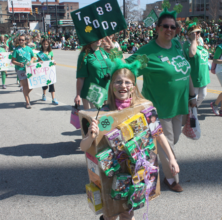 Girl Scouts at the 2012 Cleveland Saint Patrick's Day Parade