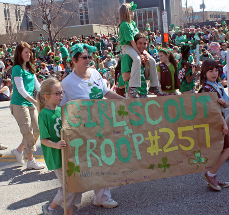Girl Scouts at the 2012 Cleveland Saint Patrick's Day Parade
