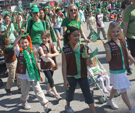 Girl Scouts at the 2012 Cleveland Saint Patrick's Day Parade