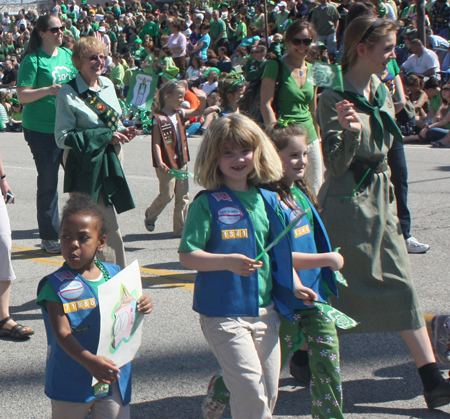 Girl Scouts at the 2012 Cleveland Saint Patrick's Day Parade