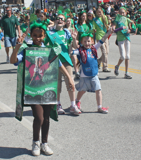 Girl Scouts at the 2012 Cleveland Saint Patrick's Day Parade