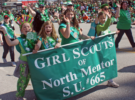 Girl Scouts at the 2012 Cleveland Saint Patrick's Day Parade