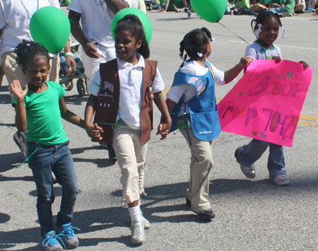 Girl Scouts at the 2012 Cleveland Saint Patrick's Day Parade