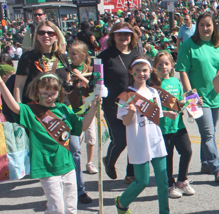 Girl Scouts at the 2012 Cleveland Saint Patrick's Day Parade