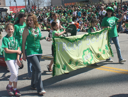 Girl Scouts at the 2012 Cleveland Saint Patrick's Day Parade