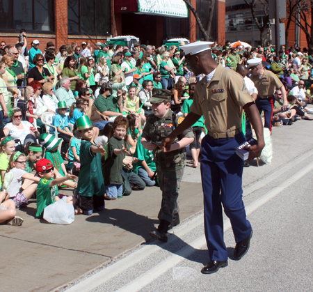 Military units at Cleveland St Patrick's Day Parade