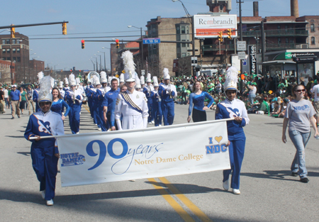 Notre Dame College at the 2012 Cleveland St. Patrick's Day Parade.