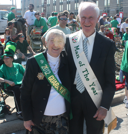 West Side Irish American Club Man of the Year Bernie McKenna and wife