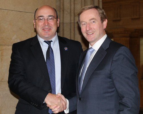 Cleveland Councilman Martin Keane and Taoiseach of Ireland, Enda Kenny