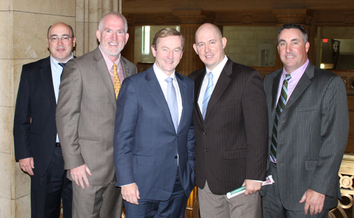 Taoiseach Enda Kelly and Cleveland City Council group