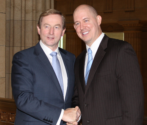 Taoiseach Enda Kelly and Pat Campbell 