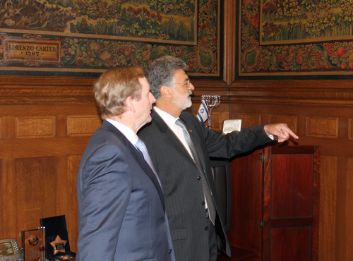 Cleveland Mayor Frank Jackson and Taoiseach of Ireland, Enda Kenny