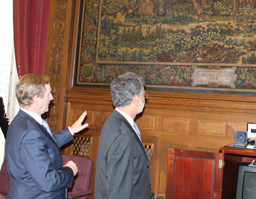 Cleveland Mayor Frank Jackson and Taoiseach of Ireland, Enda Kenny