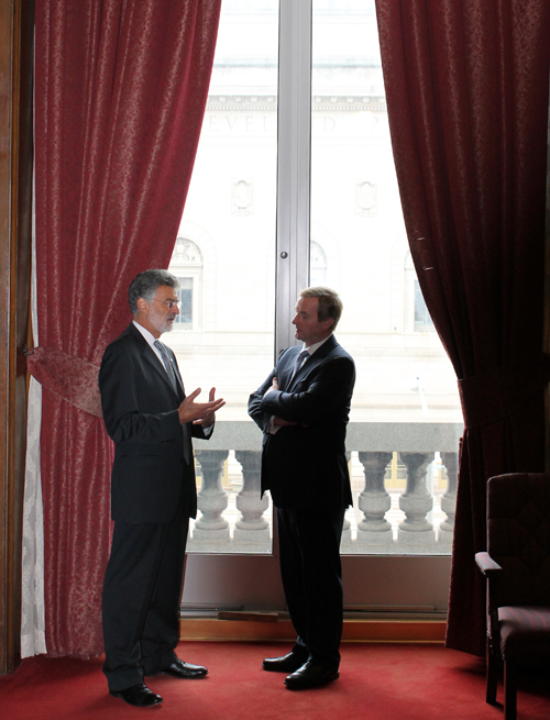 Cleveland Mayor Frank Jackson and Taoiseach of Ireland, Enda Kenny