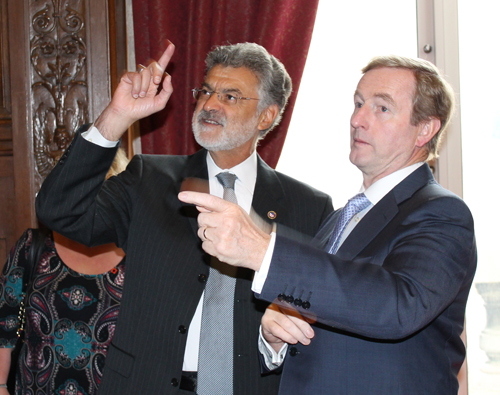 Cleveland Mayor Frank Jackson and Taoiseach of Ireland, Enda Kenny