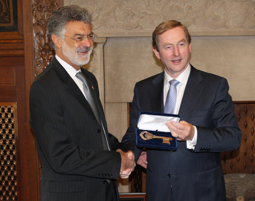 Cleveland Mayor Frank Jackson and Taoiseach of Ireland, Enda Kenny