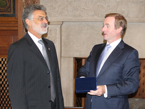Cleveland Mayor Frank Jackson and Taoiseach of Ireland, Enda Kenny