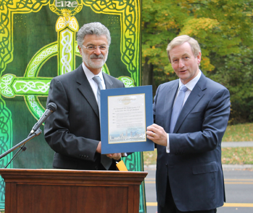 Cleveland Mayor Frank Jackson and Enda Kenny