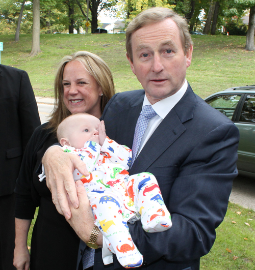 Taoiseach Enda Kenny with baby