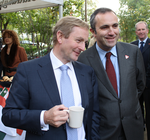 Irish Taoiseach Enda Kenny and Consul Aidan Cronin