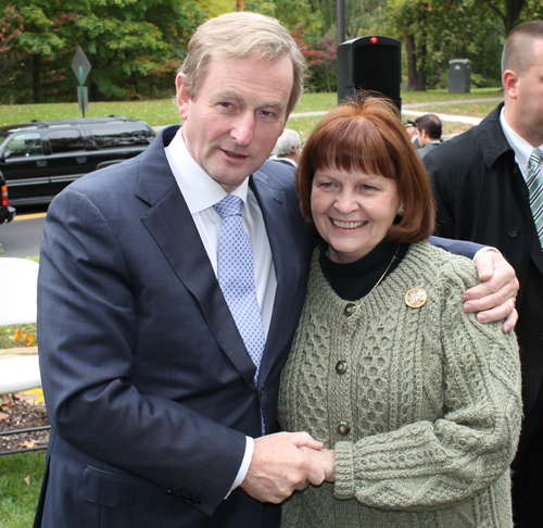 Taoiseach Enda Kenny and Sheila Murphy Crawford