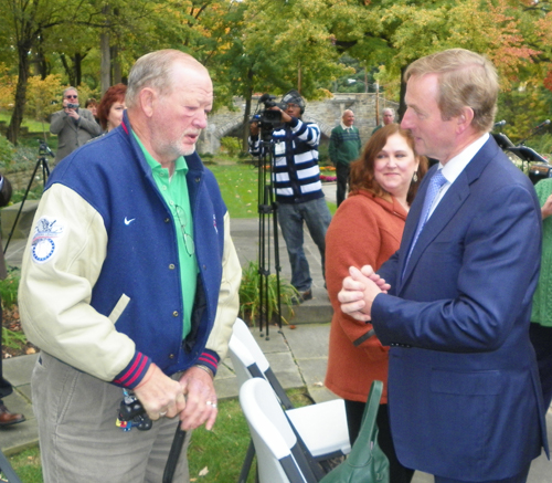 Irish Taoiseach Enda Kenny and Dan Corcoran