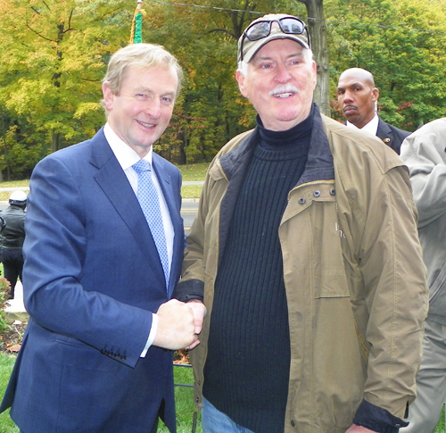 Taoiseach Enda Kenny with J.C. Sullivan