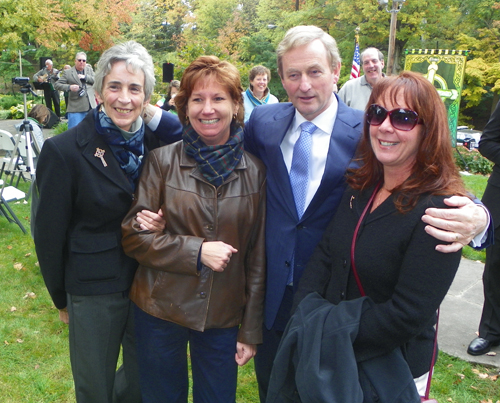 Char Crowley, Peg Barman, Irish Taoiseach Enda Kenny and Mary Anne DeGrandis Baucco