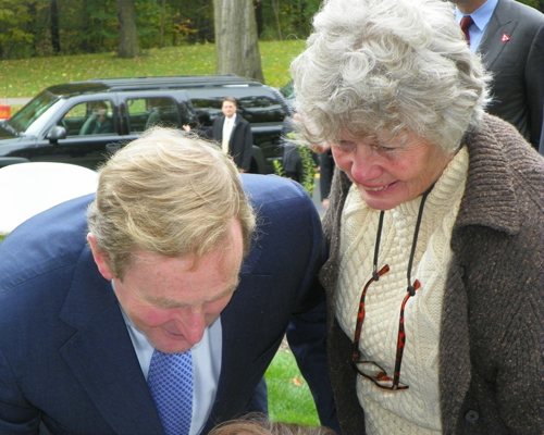 Taoiseach Enda Kenny with Meg McGarry