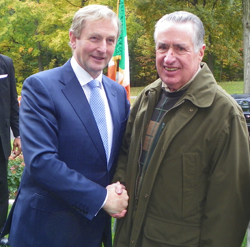 Irish Taoiseach Enda Kenny and Tom Scanlon