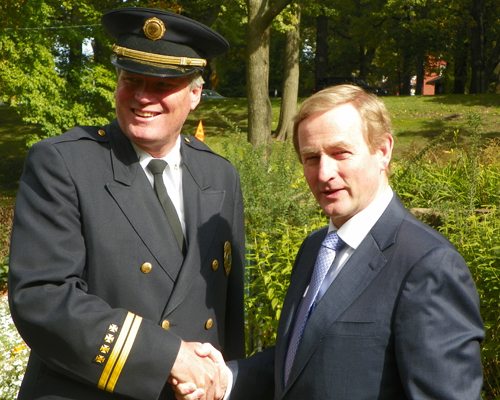 Fire Chief and Taoiseach Enda Kenny