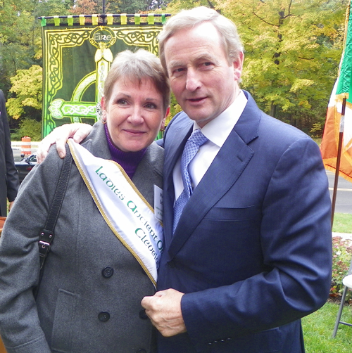Maire Leffel and Taoiseach Enda Kenny