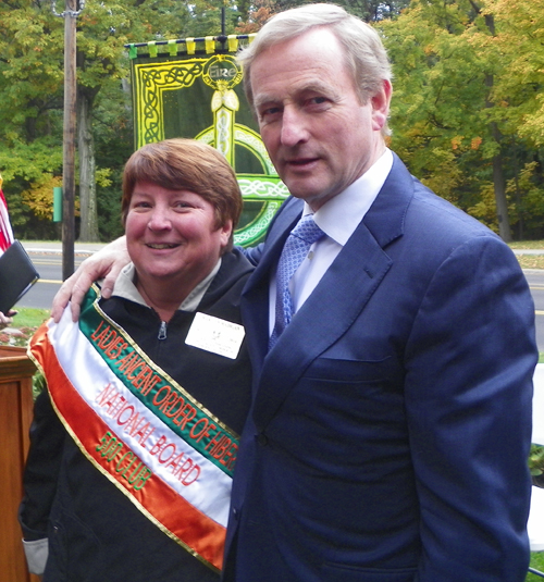 Marilyn Madigan and Irish Taoiseach Enda Kenny