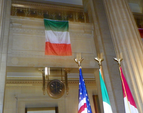 Flag of Ireland in Cleveland City Hall