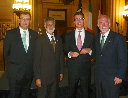 Jerry Hallissey, Mayor Frank Jackson, Consul Nick Michael and Martin Sweeney