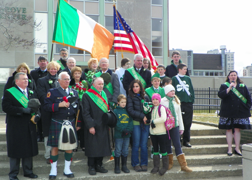 singing national anthem of Ireland and US