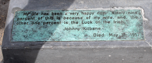 Johnny Kilbane Statue in Battery Park in Cleveland Ohio