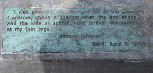 Johnny Kilbane Statue in Battery Park in Cleveland Ohio
