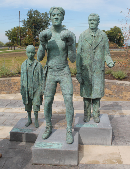 Johnny Kilbane Statue in Battery Park in Cleveland Ohio