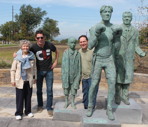 Tommy Mulloy at Johnny Kilbane statue