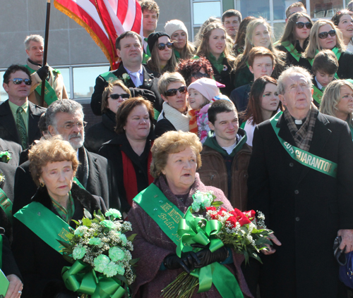 Singing the anthems on St Patrick's Day in Cleveland